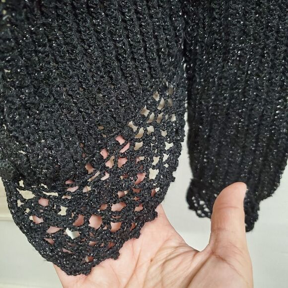 Peruvian connection open knit crochet cardigan - Picture 6 of 8